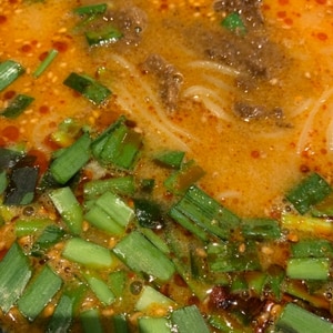 市販のラーメンスープで作る坦々麺
